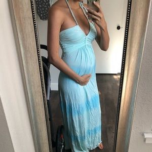 Blue vacation maxi dress.